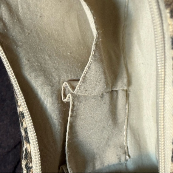 Leopard Print Hobo Bag with Gold Accents - Picture 4 of 6